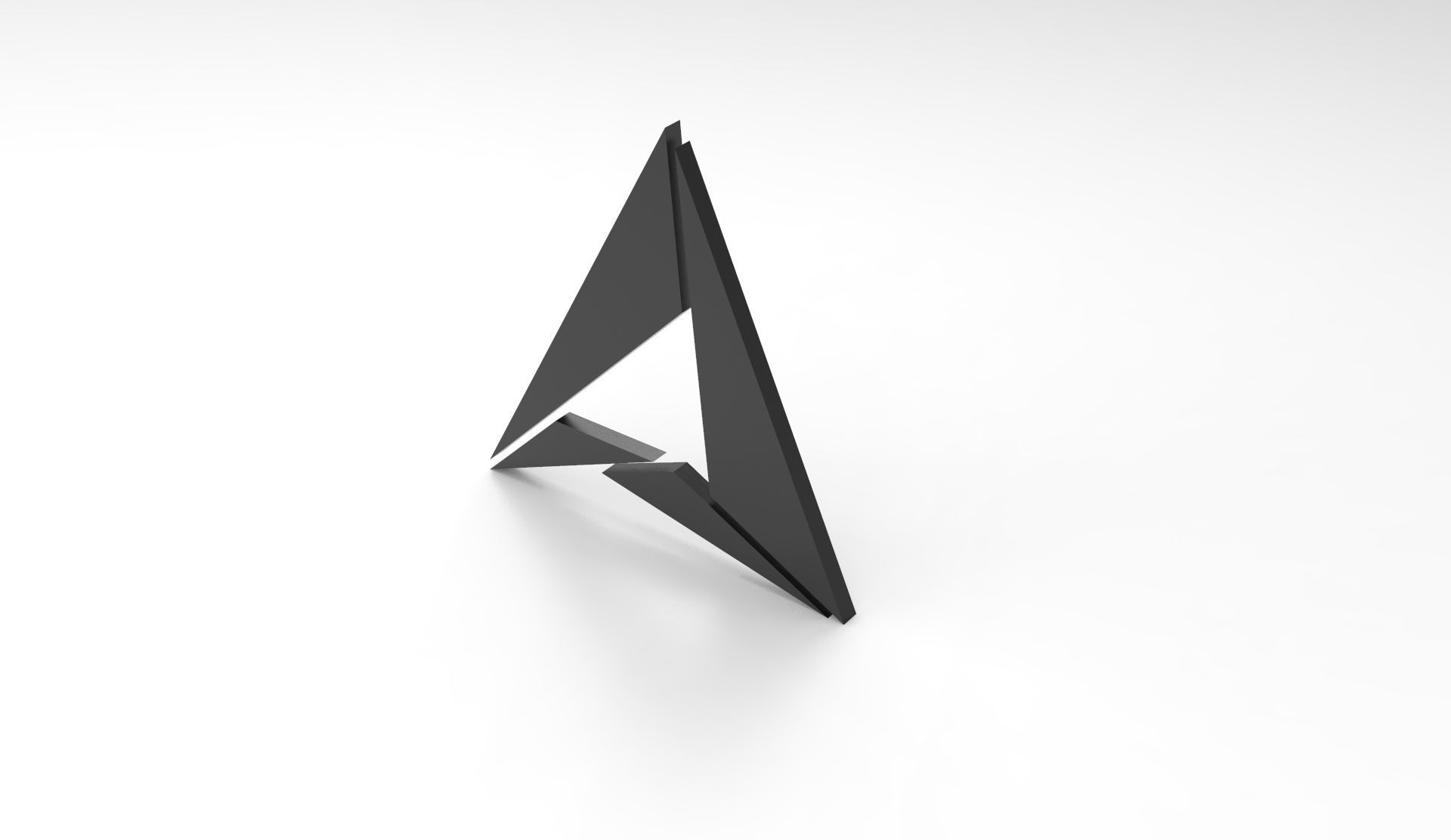 Triangular Logo Low-poly 3D model_3