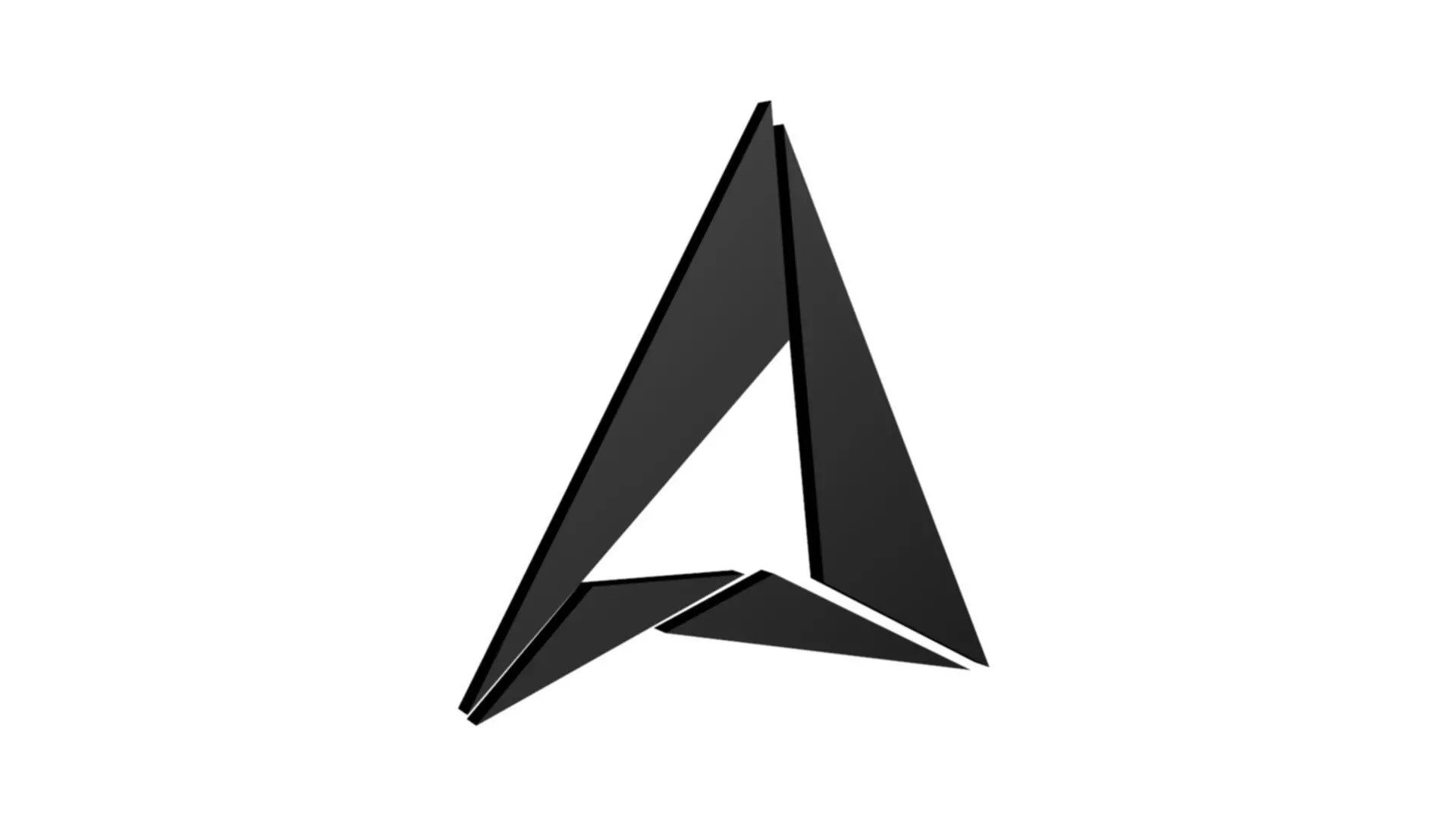 Triangular Logo Low-poly 3D model_0