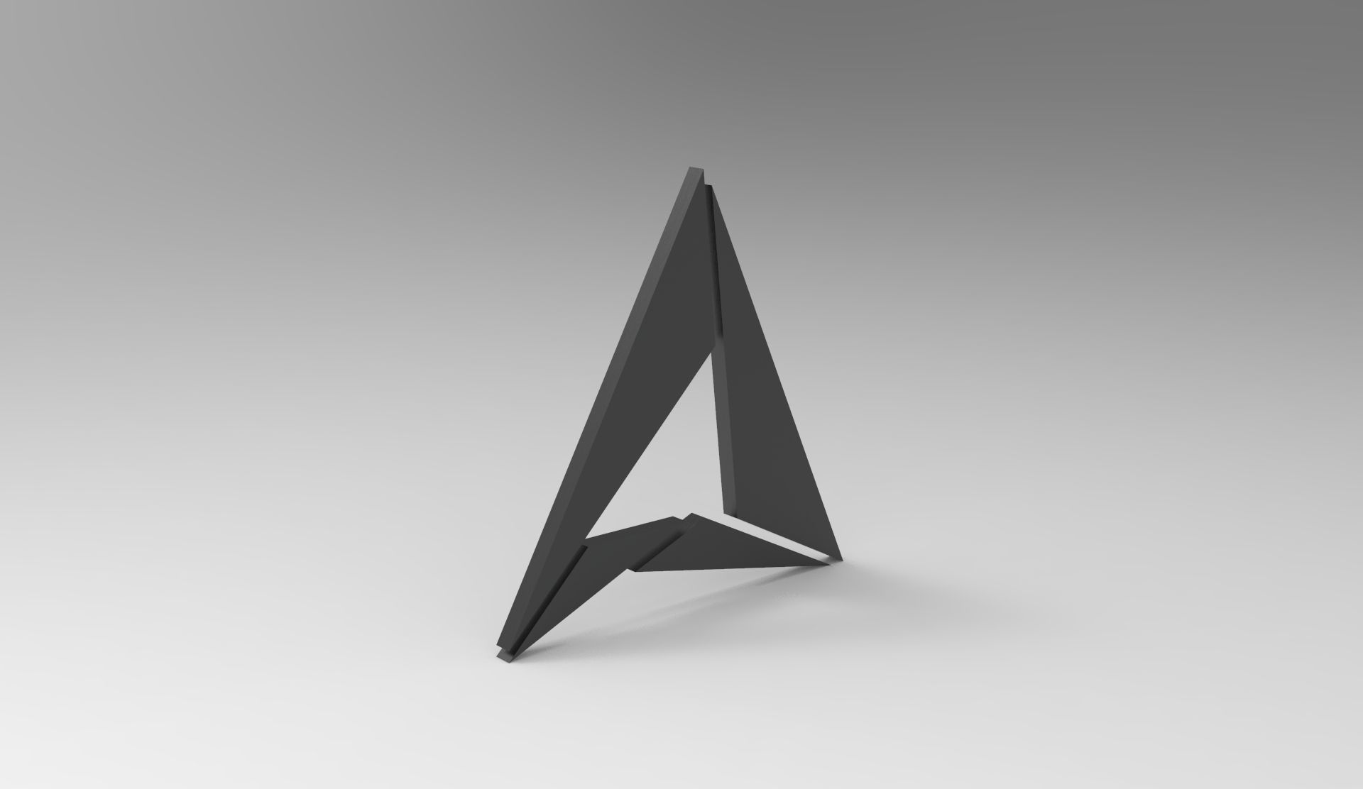 Triangular Logo Low-poly 3D model_1