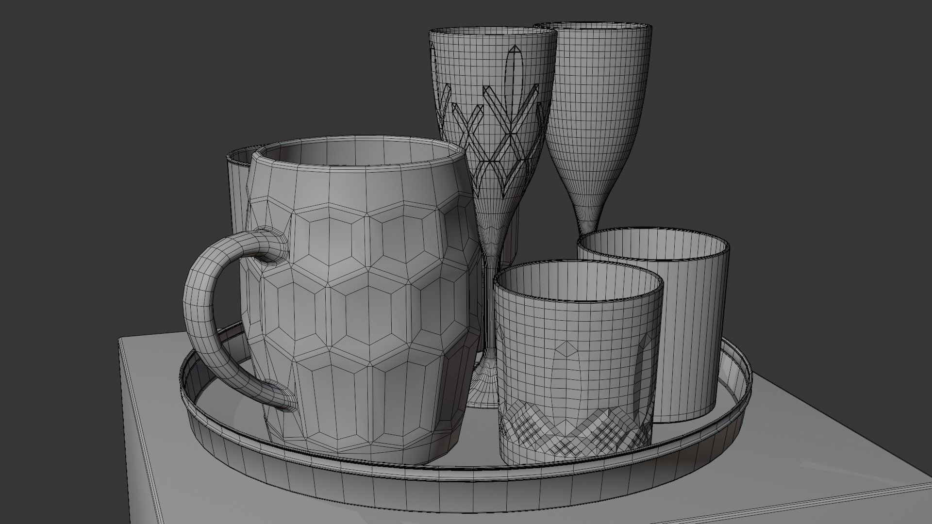 Glass Pack 3D model_4