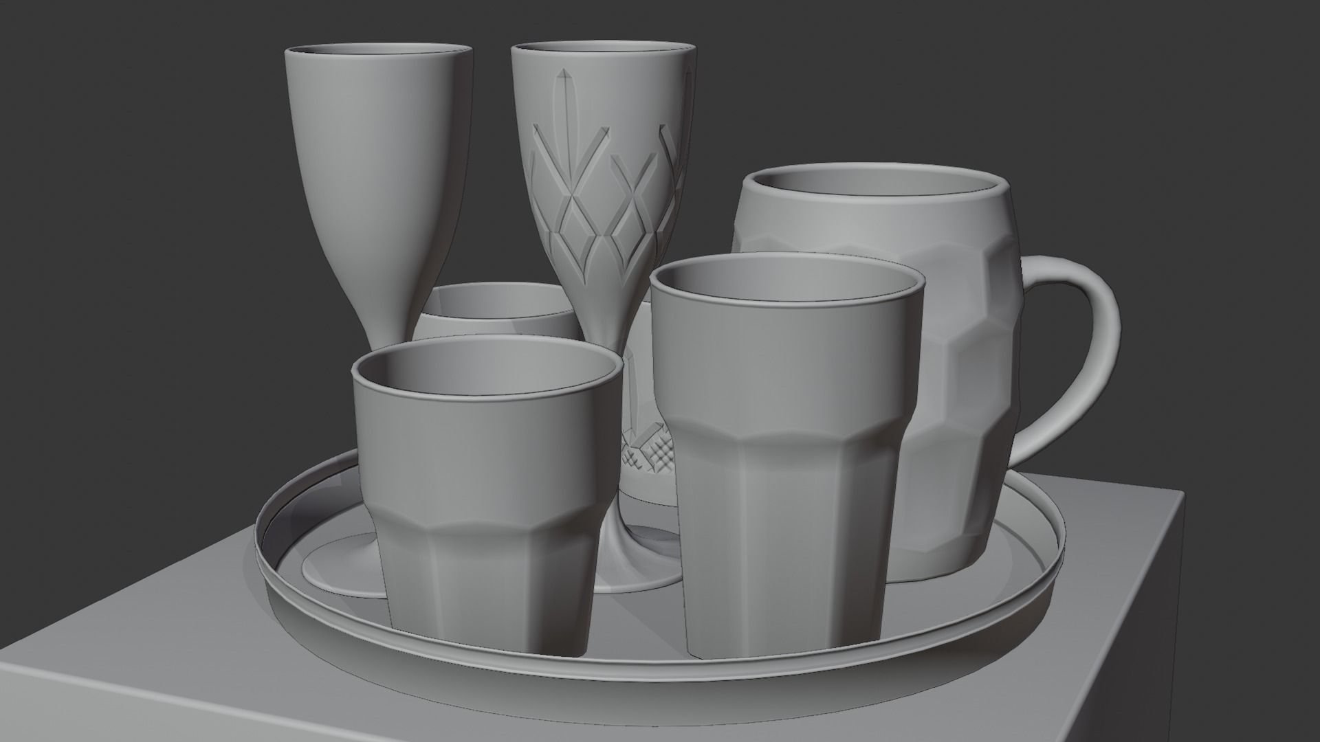 Glass Pack 3D model_1