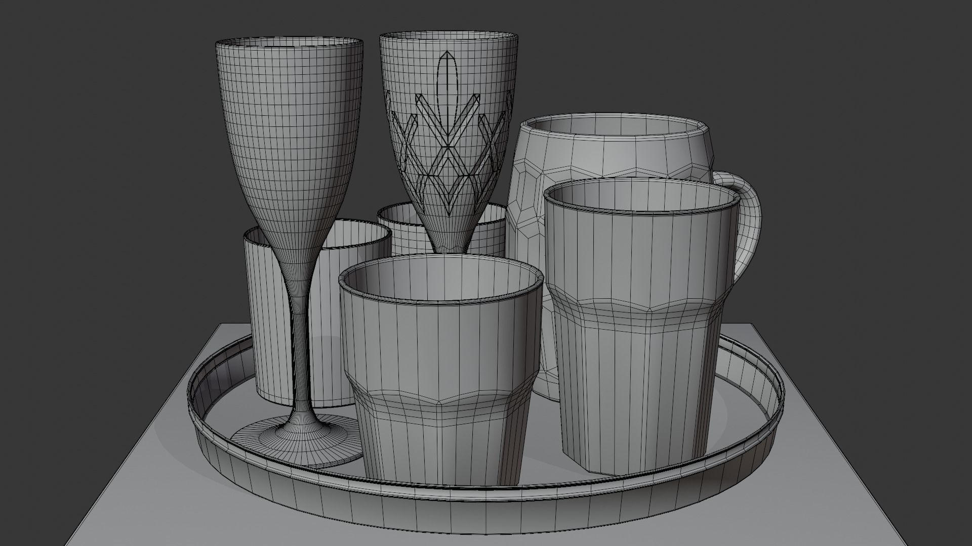 Glass Pack 3D model_3