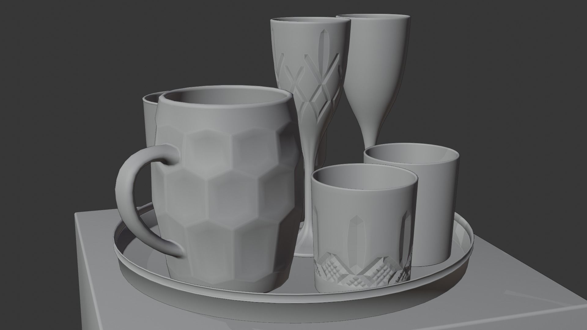 Glass Pack 3D model_2