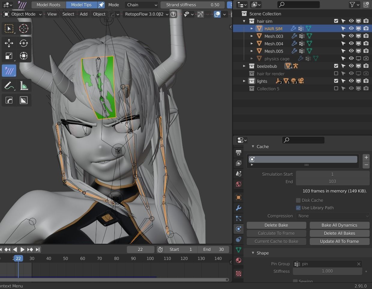 Demon Girl Beelzebub from Boushoku-Hi no Ken 3D model_8