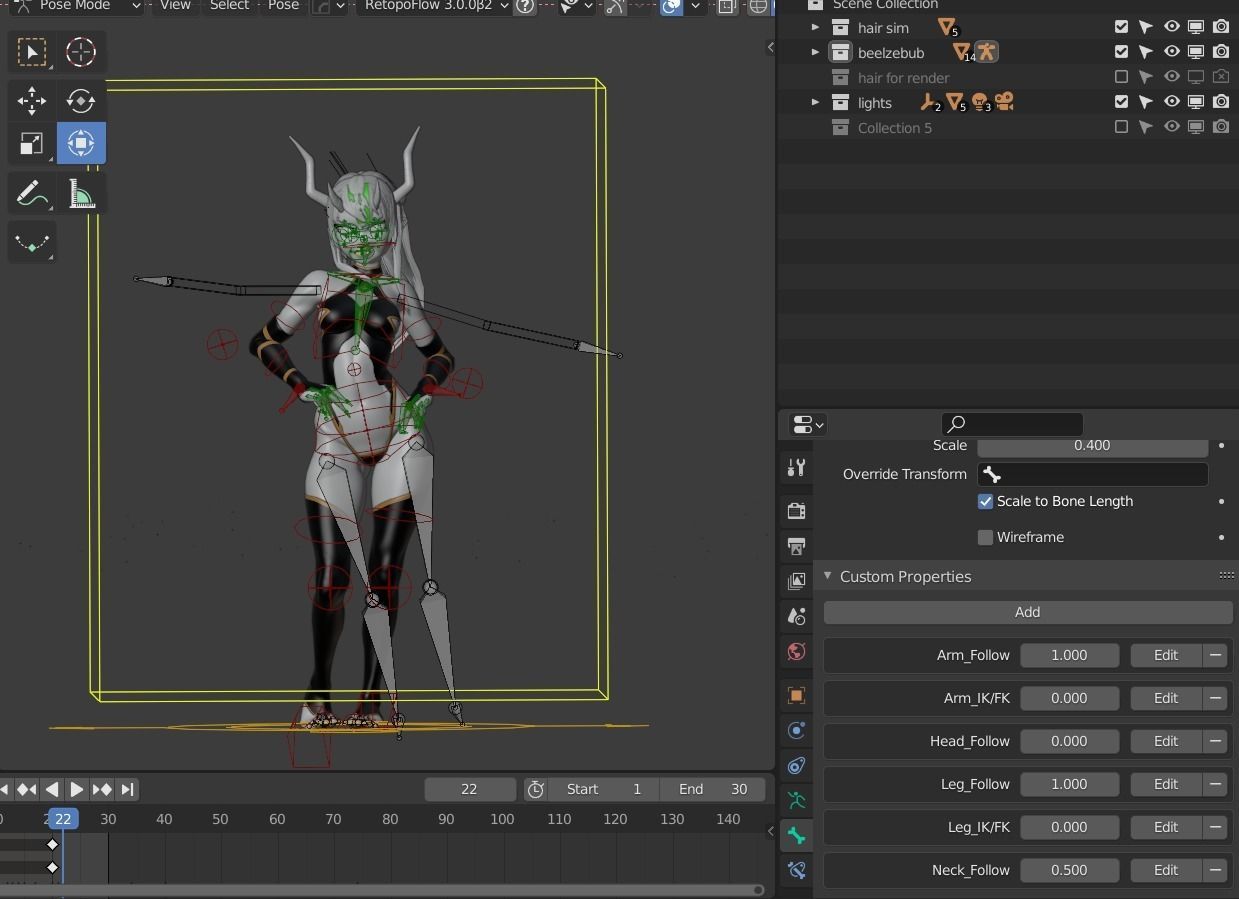 Demon Girl Beelzebub from Boushoku-Hi no Ken 3D model_9