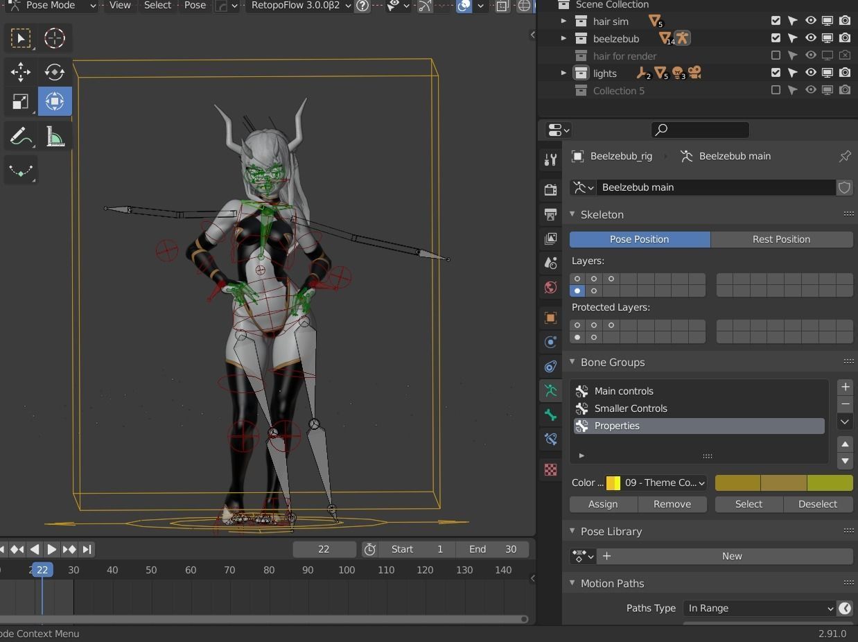 Demon Girl Beelzebub from Boushoku-Hi no Ken 3D model_6