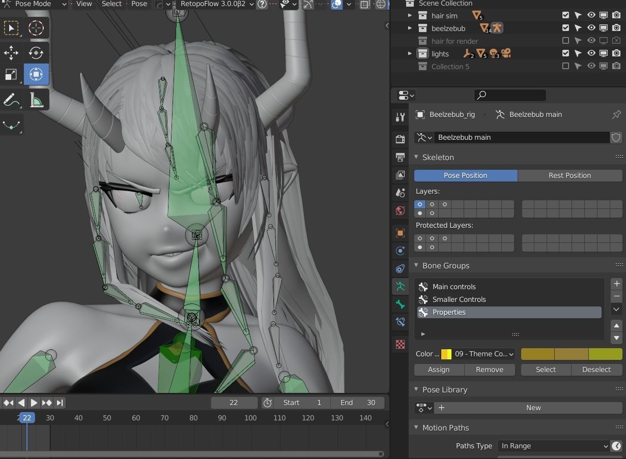 Demon Girl Beelzebub from Boushoku-Hi no Ken 3D model_7