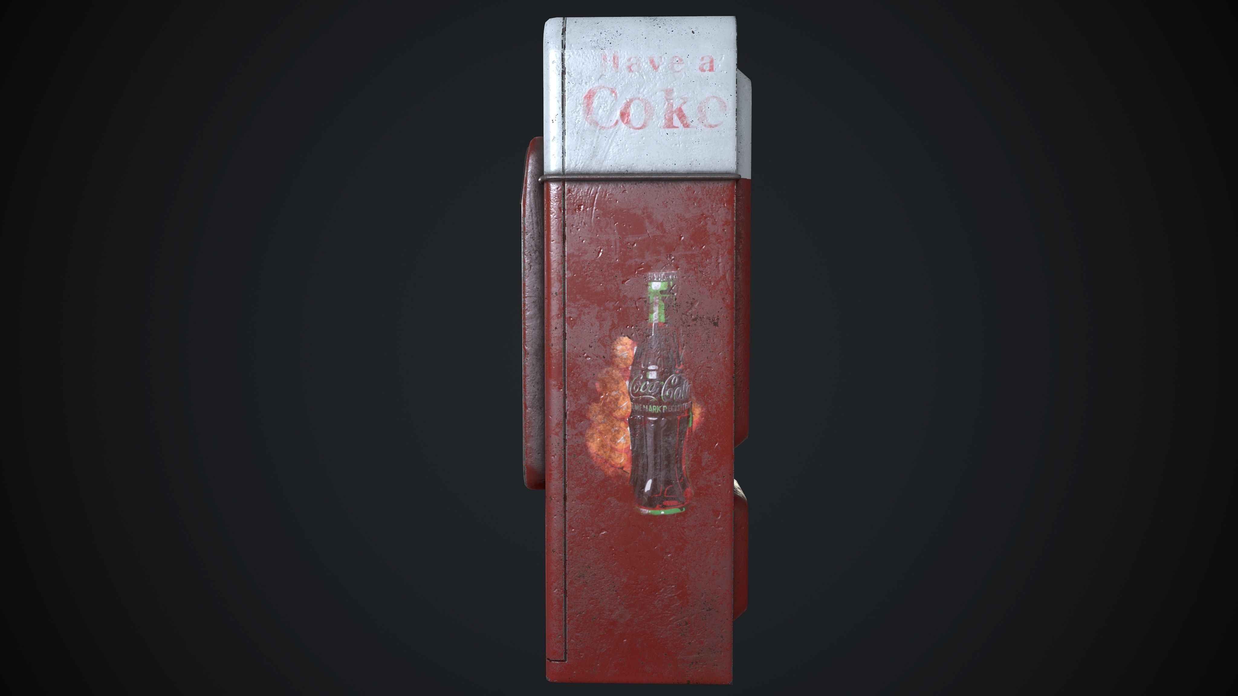 Coca Cola Vendo 44 Old Rust Worn Low-poly 3D model_8