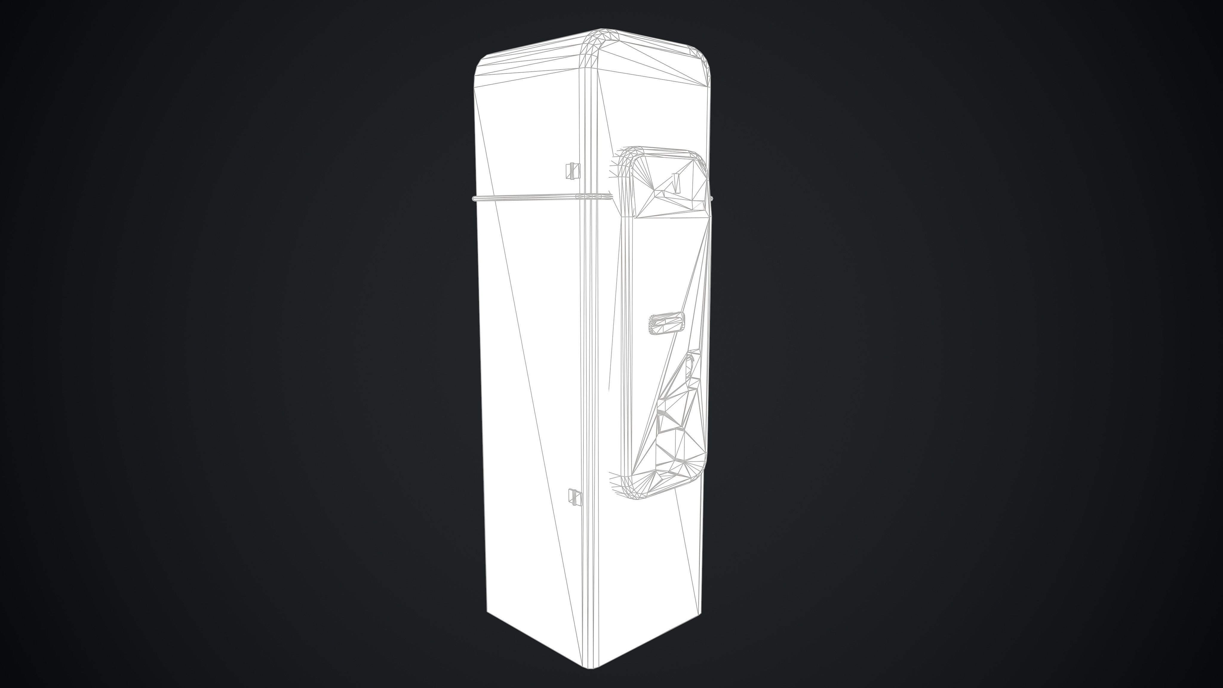 Coca Cola Vendo 44 Old Rust Worn Low-poly 3D model_10