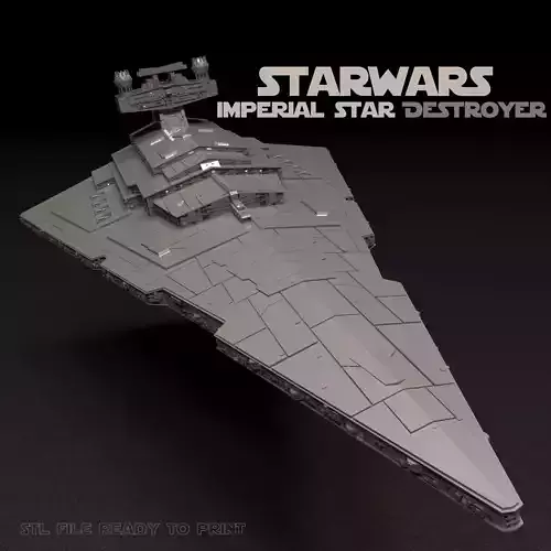 Star Wars Imperial Star Destroyer 3D Print Model Stl  3D print model