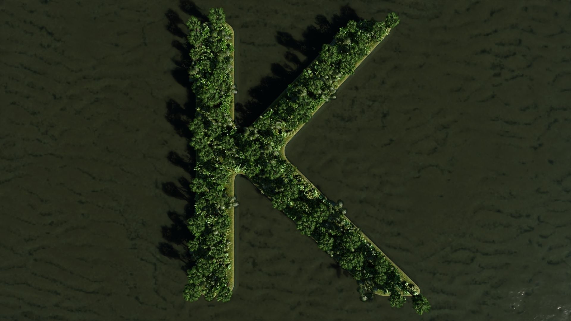 K Alphabet Island 3D model_1