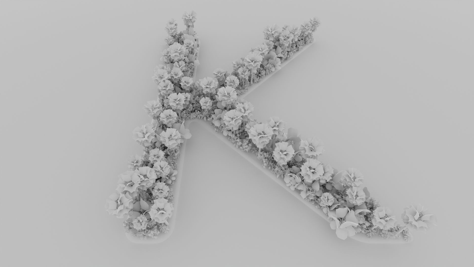 K Alphabet Island 3D model_4
