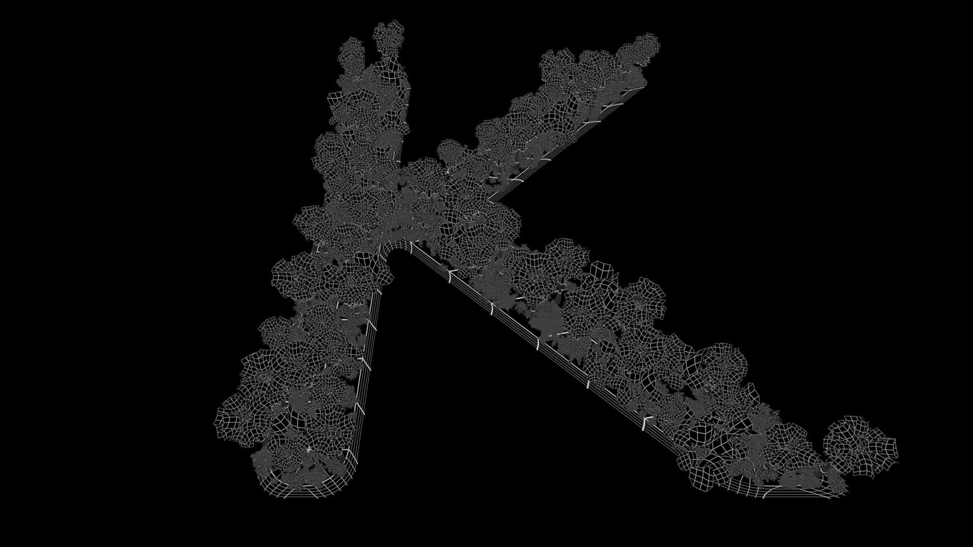 K Alphabet Island 3D model_5