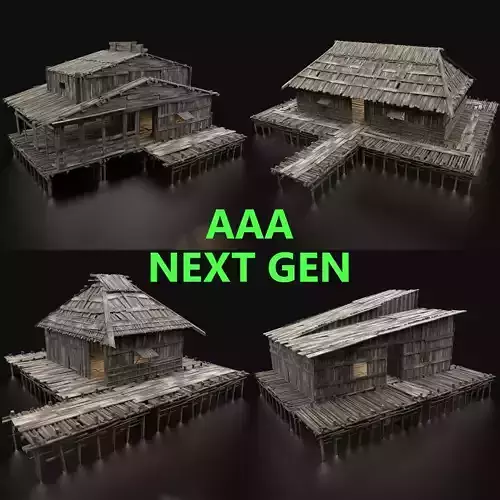 SWAMP HOUSE COLLECTION WETLAND HUTS PACK FANTASY 