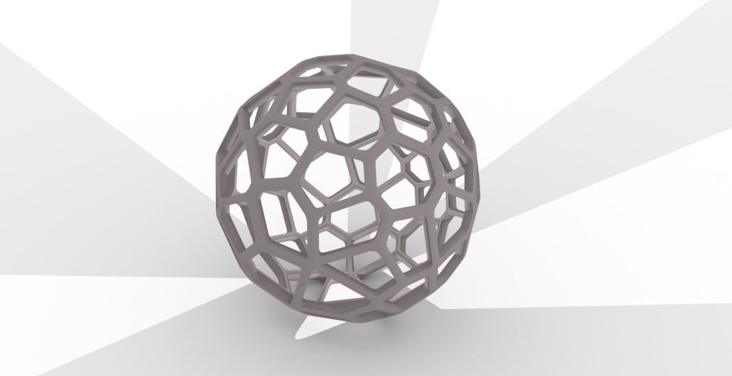 Voronoi Lamp - Generative design - 3D print model 3D print model_11