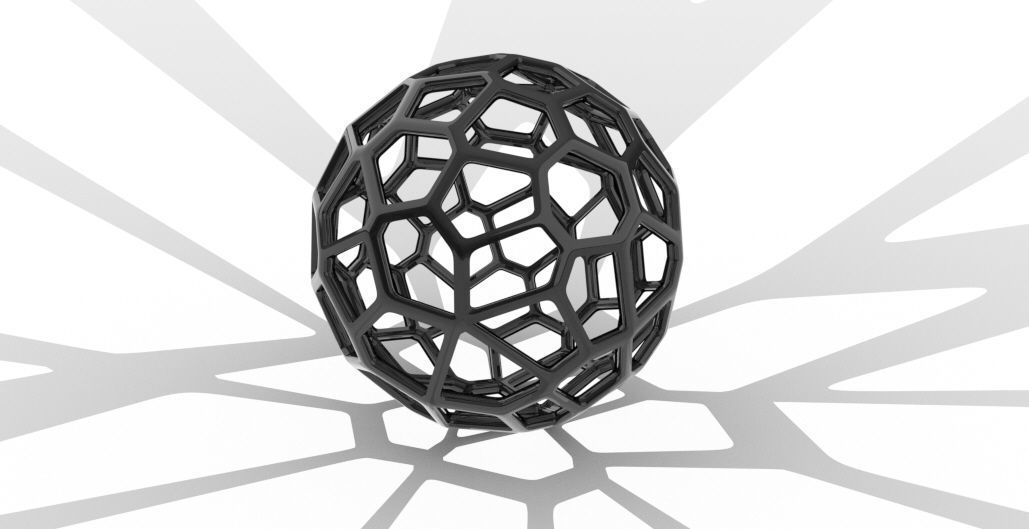 Voronoi Lamp - Generative design - 3D print model 3D print model_1