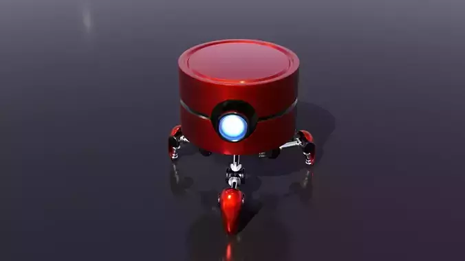 Stylized Mini Robot 3D model