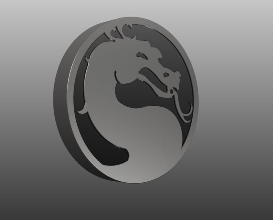 Mortal Kombat Logo 3D model_1