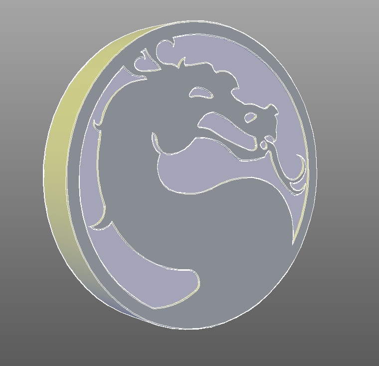 Mortal Kombat Logo 3D model_2