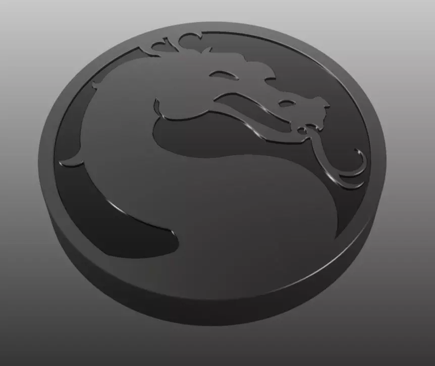 Mortal Kombat Logo 3D model_0