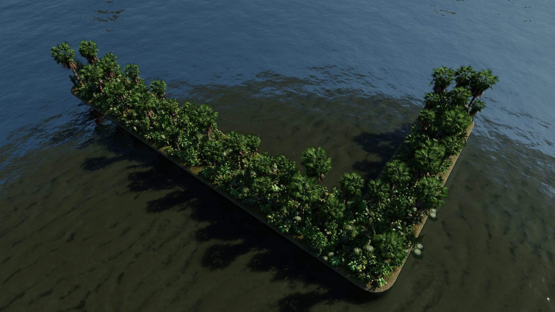 L Alphabet Island 3D model_3