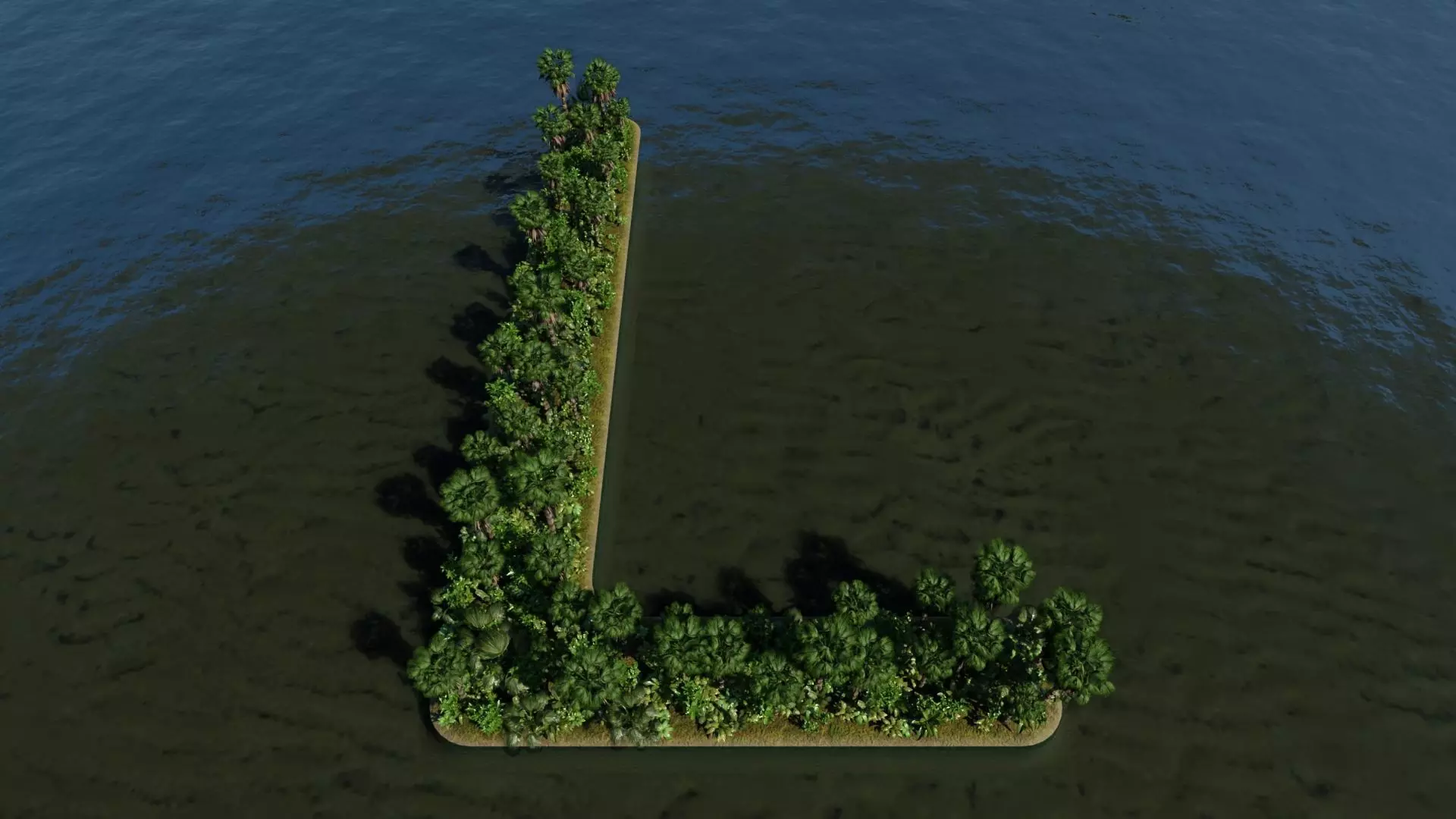 L Alphabet Island 3D model_0