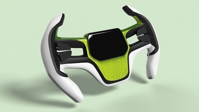 Sporty steering wheel concept design 3D model