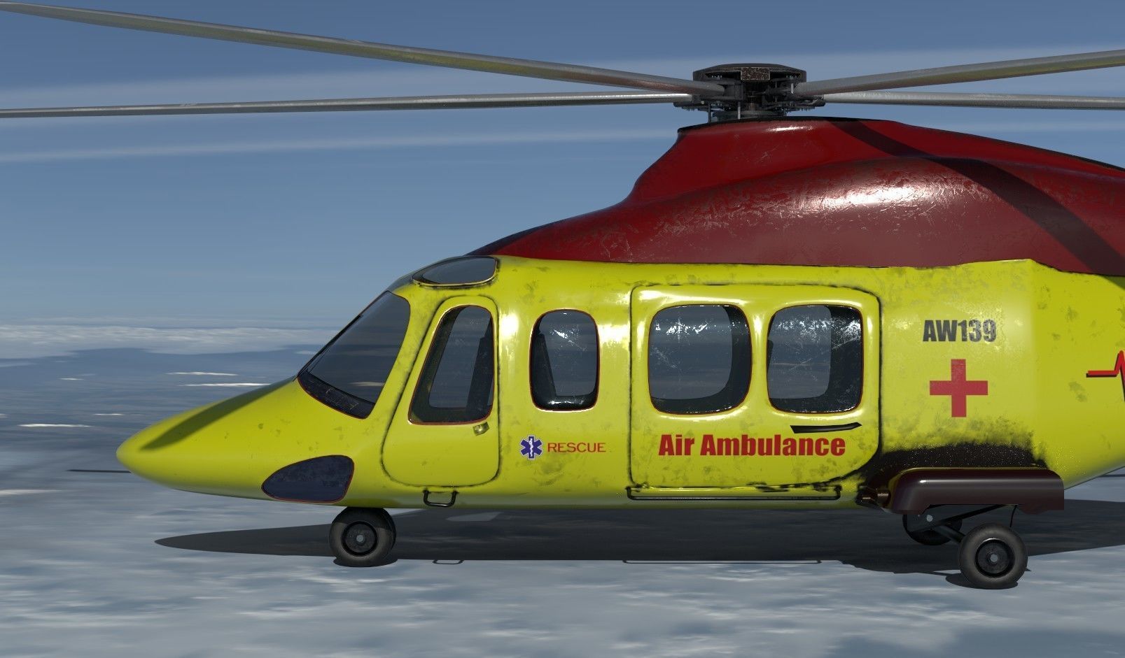 AgustaWestland AW139 Two skins model Low-poly 3D model_32