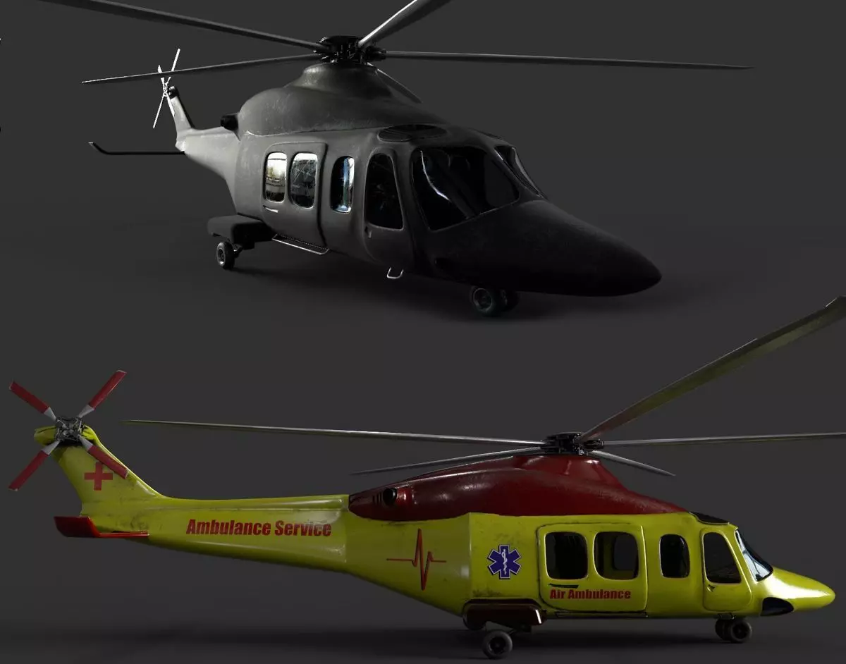 AgustaWestland AW139 Two skins model Low-poly 3D model_0