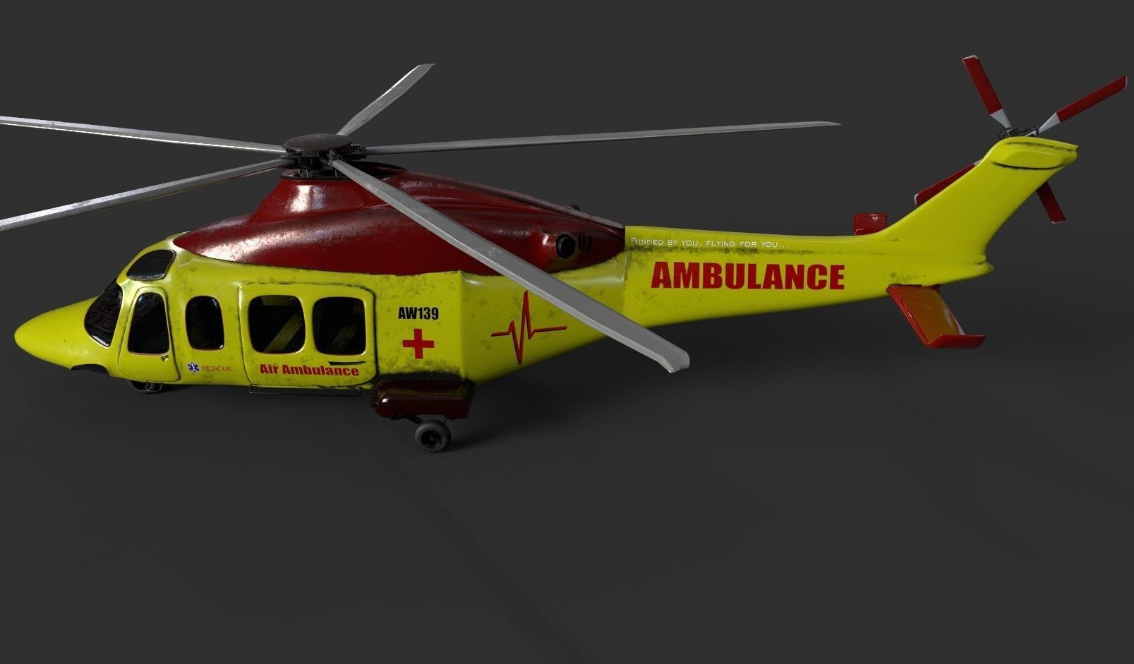 AgustaWestland AW139 Two skins model Low-poly 3D model_26
