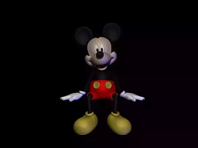 mickey seated 3D print model
