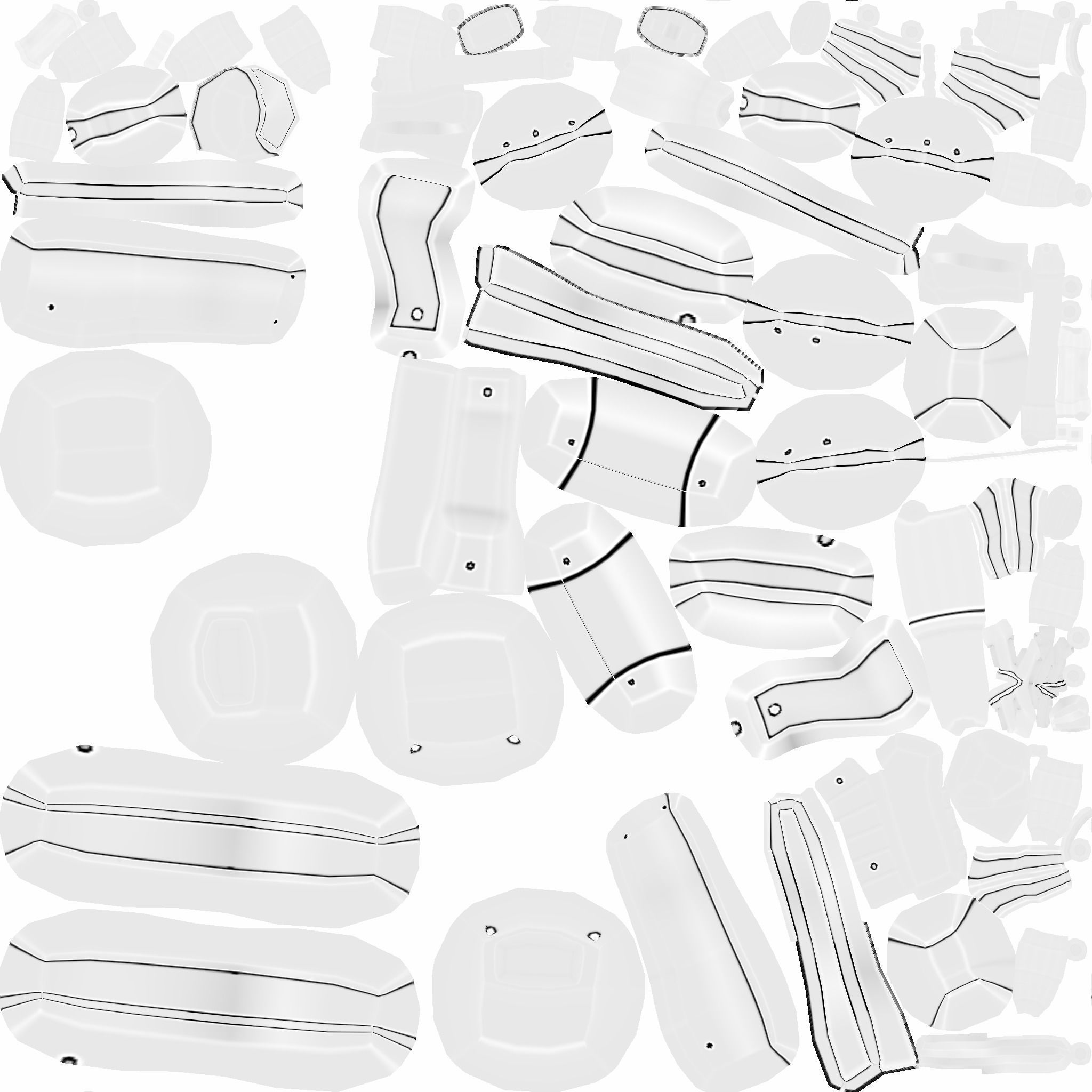 Sci-Fi Negev - Desert - -Machine Gun - Weaponry Low-poly 3D model_25