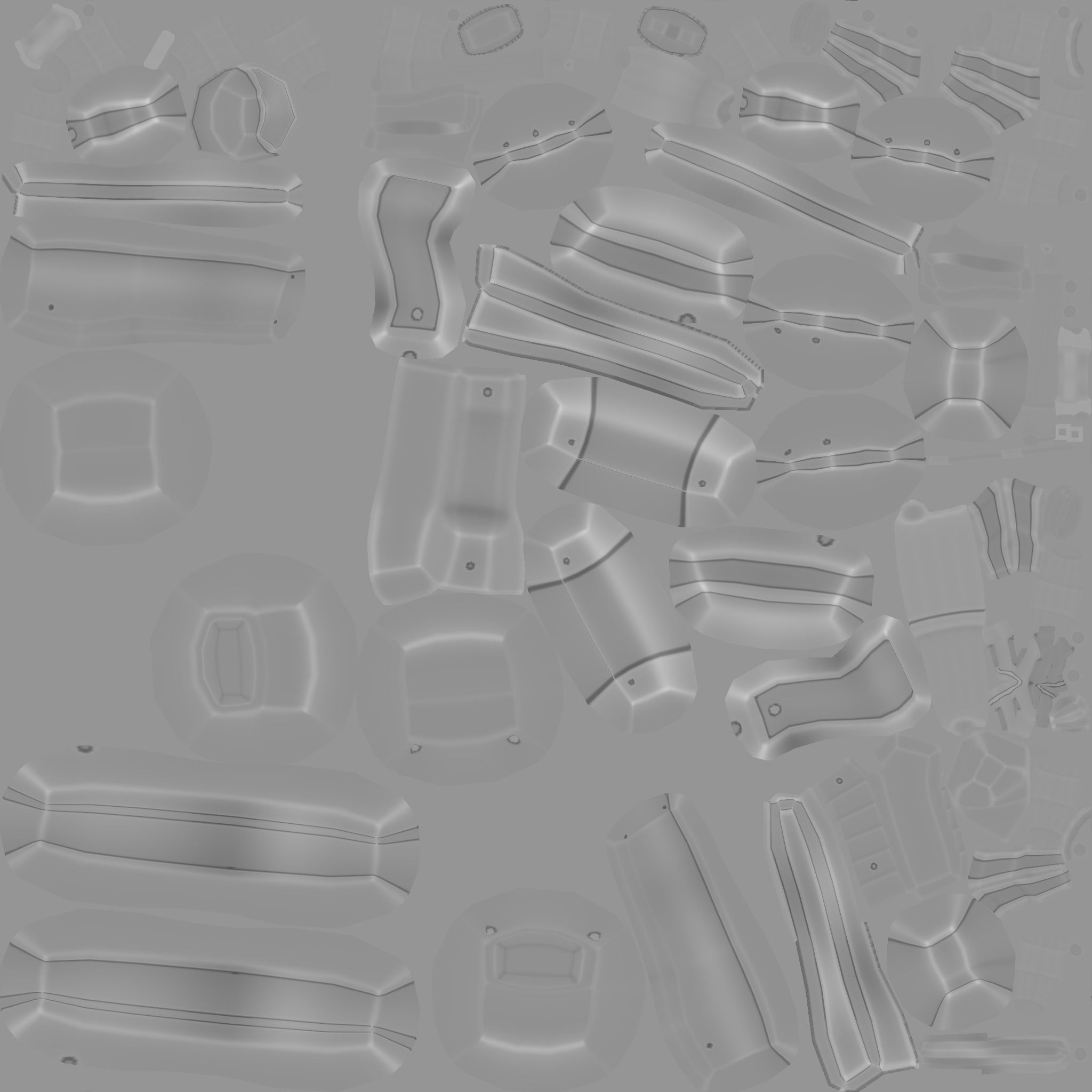 Sci-Fi Negev - Desert - -Machine Gun - Weaponry Low-poly 3D model_27