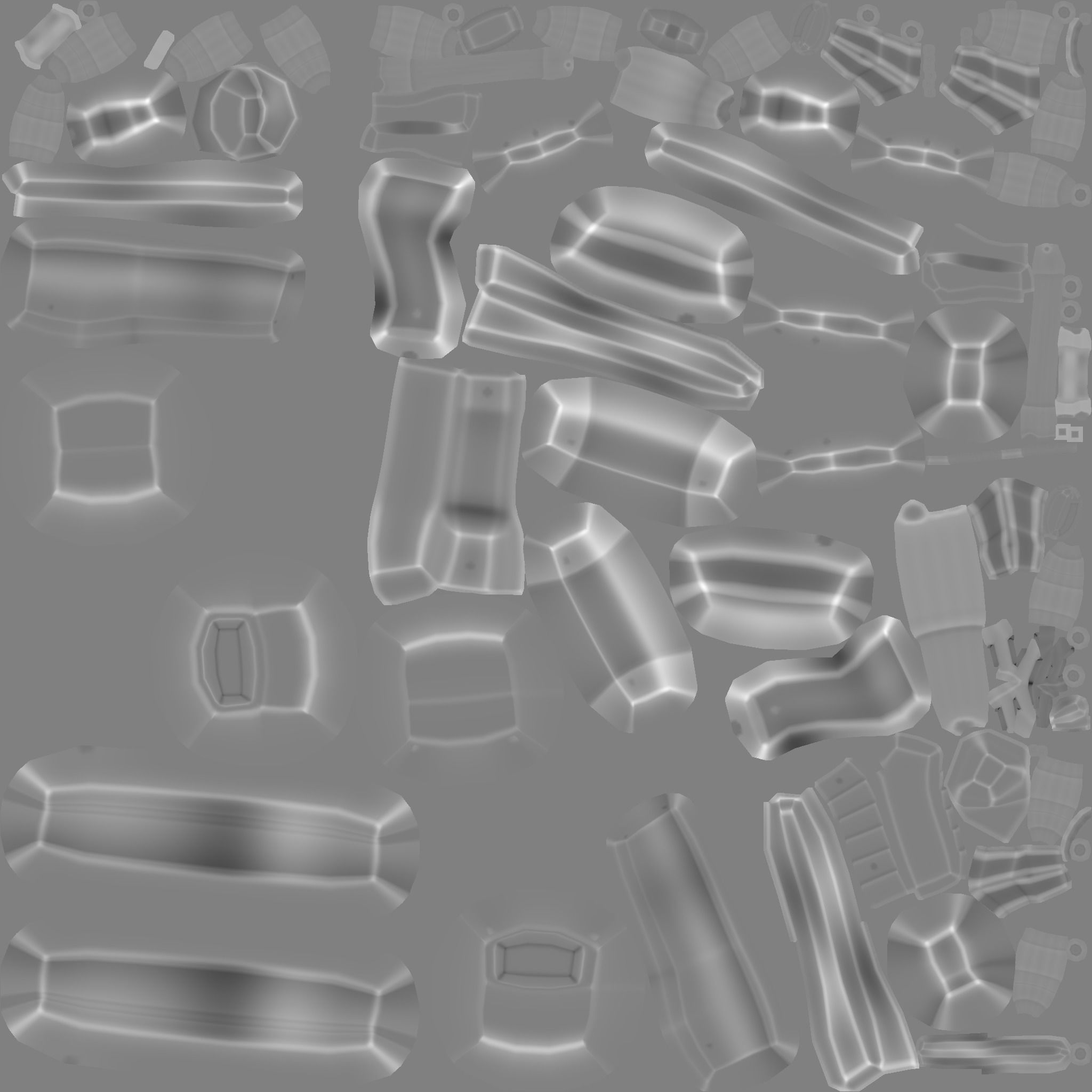 Sci-Fi Negev - Desert - -Machine Gun - Weaponry Low-poly 3D model_26