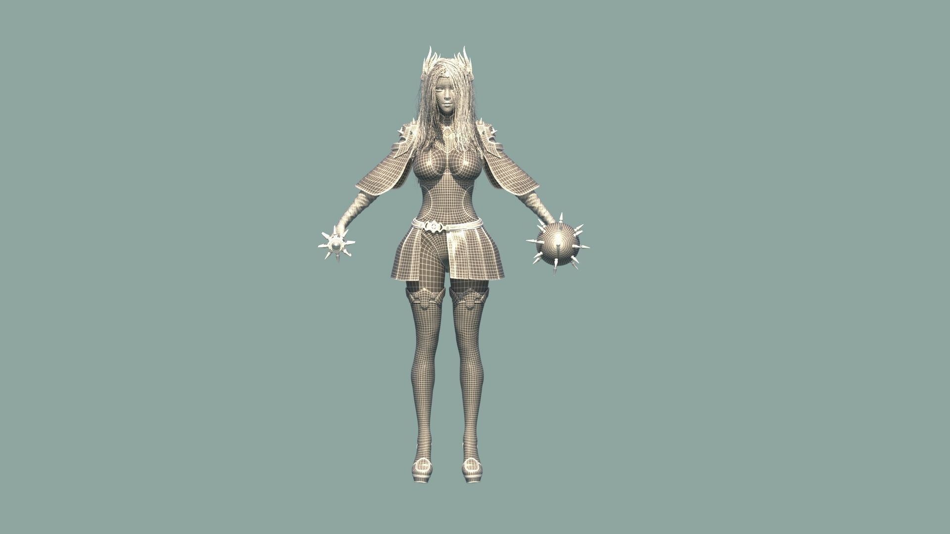 Chinese Imperial Warrior 3D model_3
