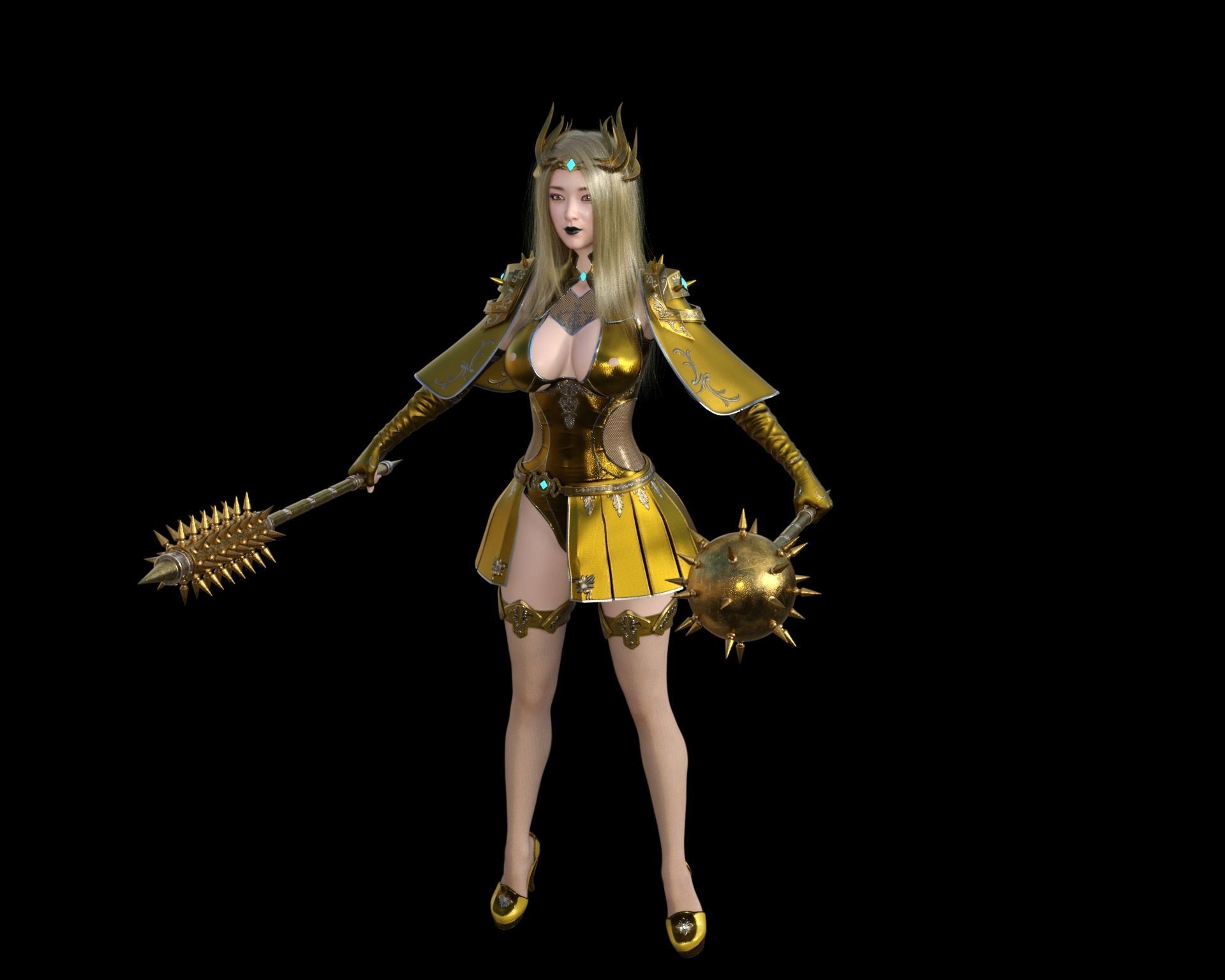 Chinese Imperial Warrior 3D model_1