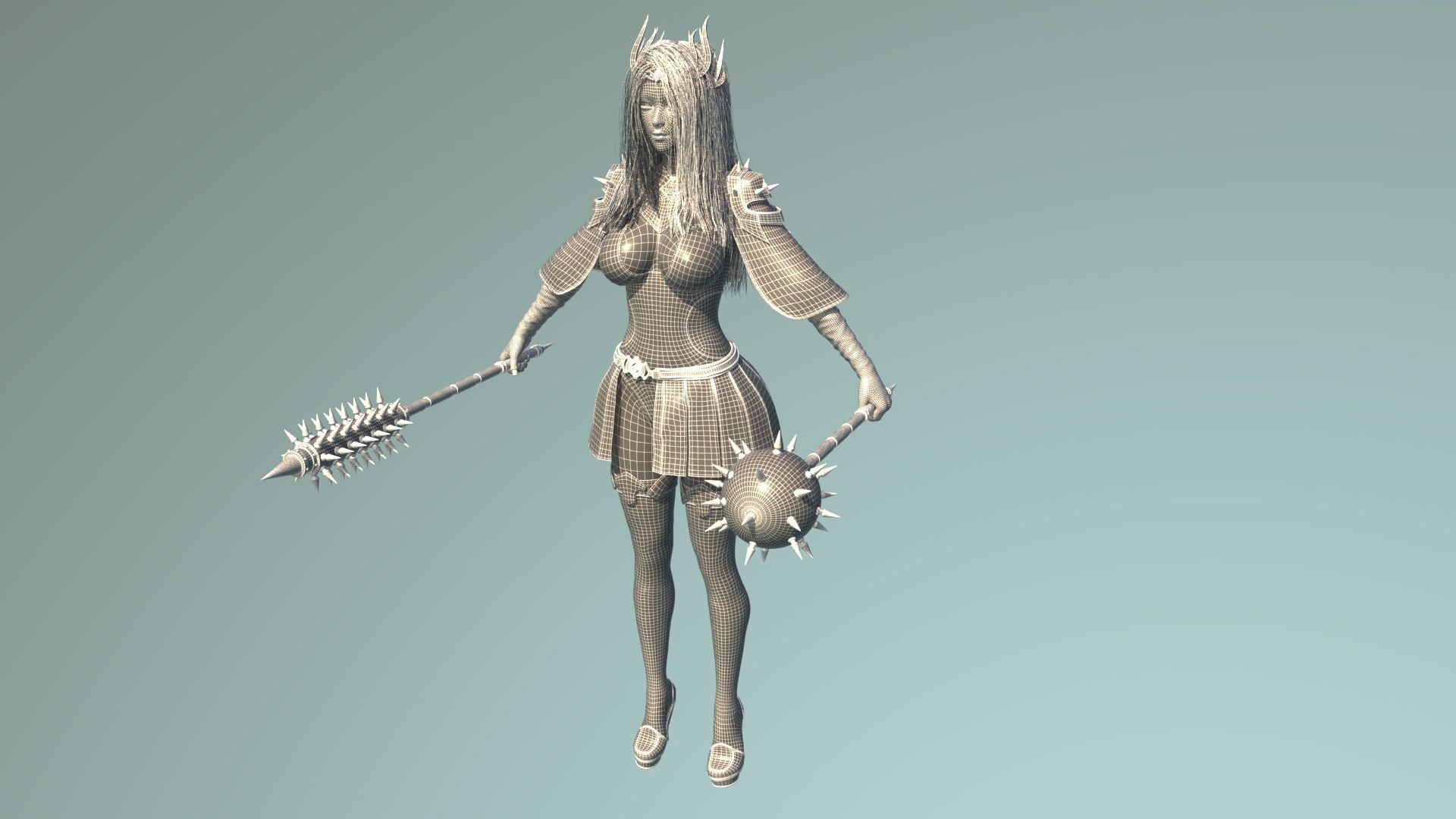 Chinese Imperial Warrior 3D model_4