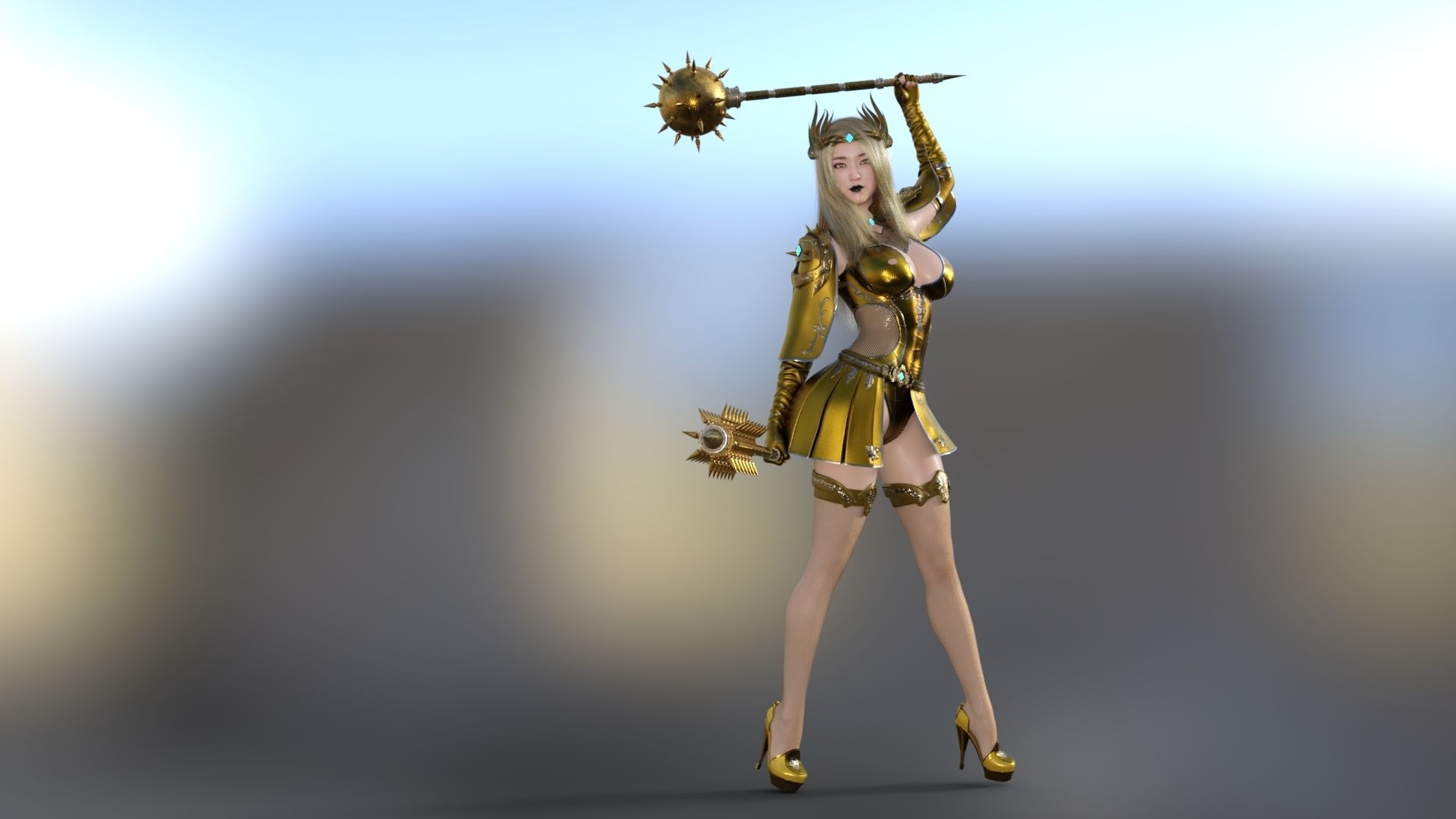 Chinese Imperial Warrior 3D model_5