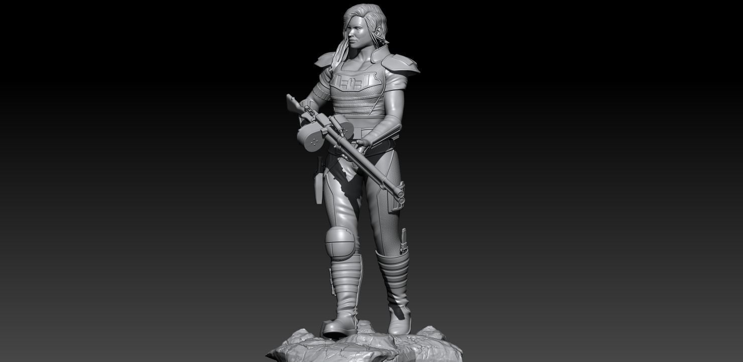 Cara Dune the Mandalorian Season 2 3D print model_16