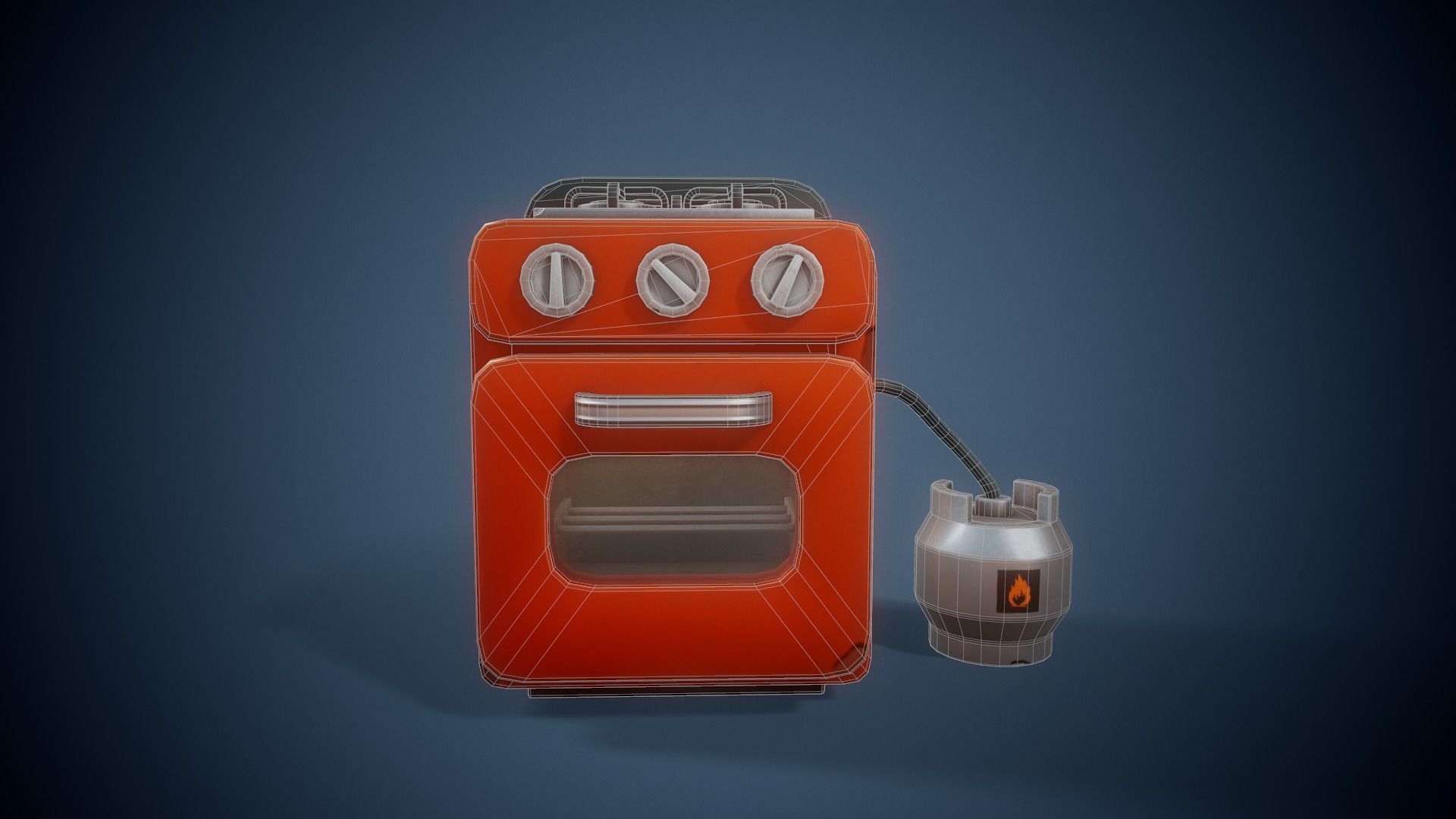 Stylized Oven - Tutorial Included Low-poly 3D model_5