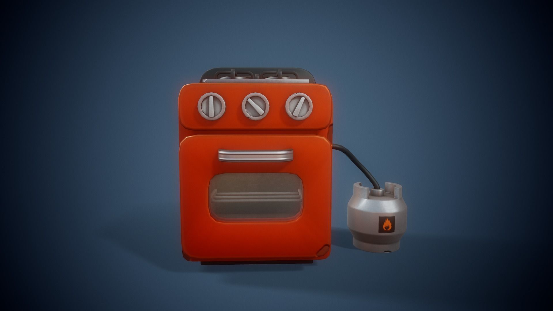 Stylized Oven - Tutorial Included Low-poly 3D model_4