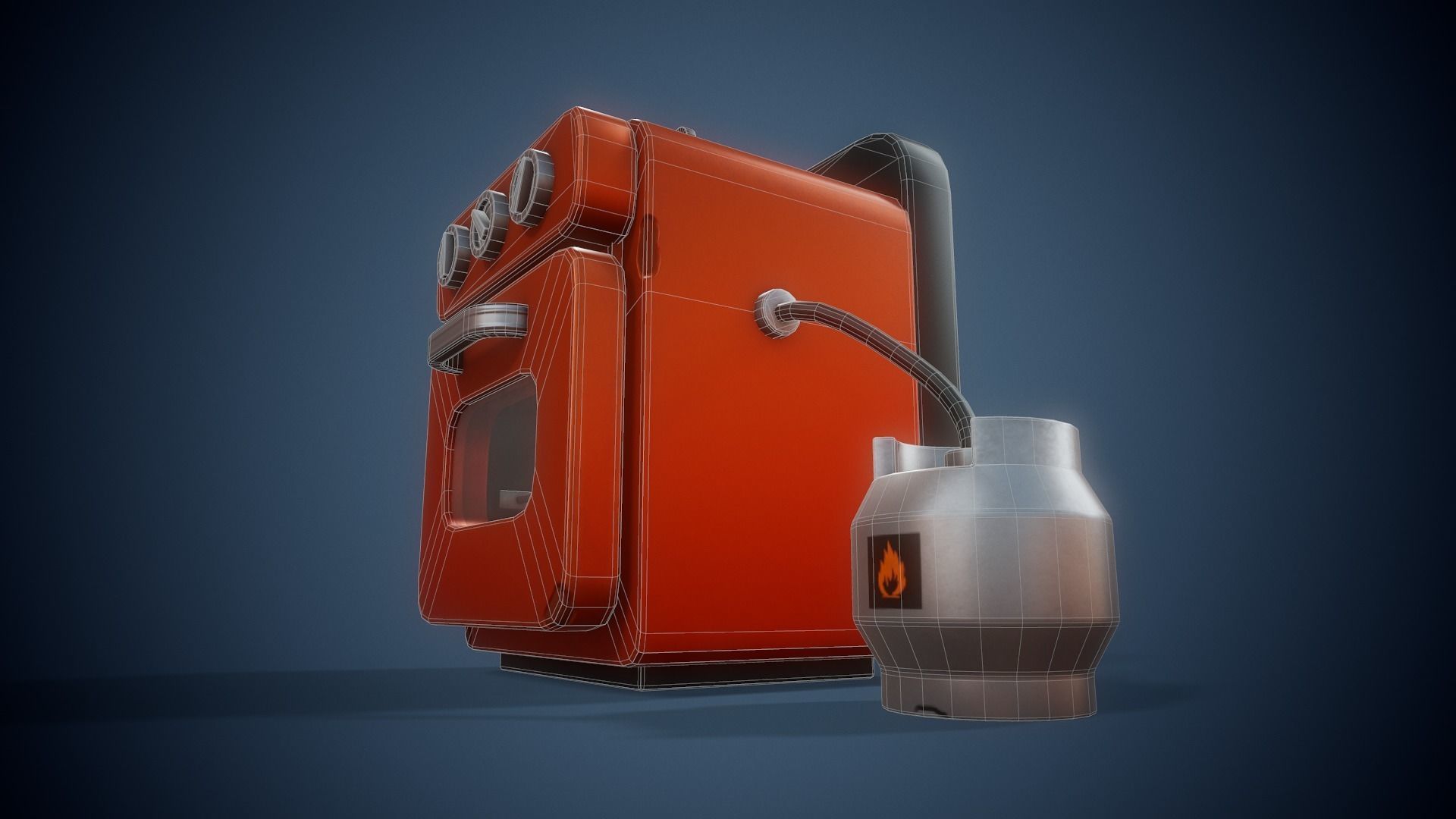Stylized Oven - Tutorial Included Low-poly 3D model_13