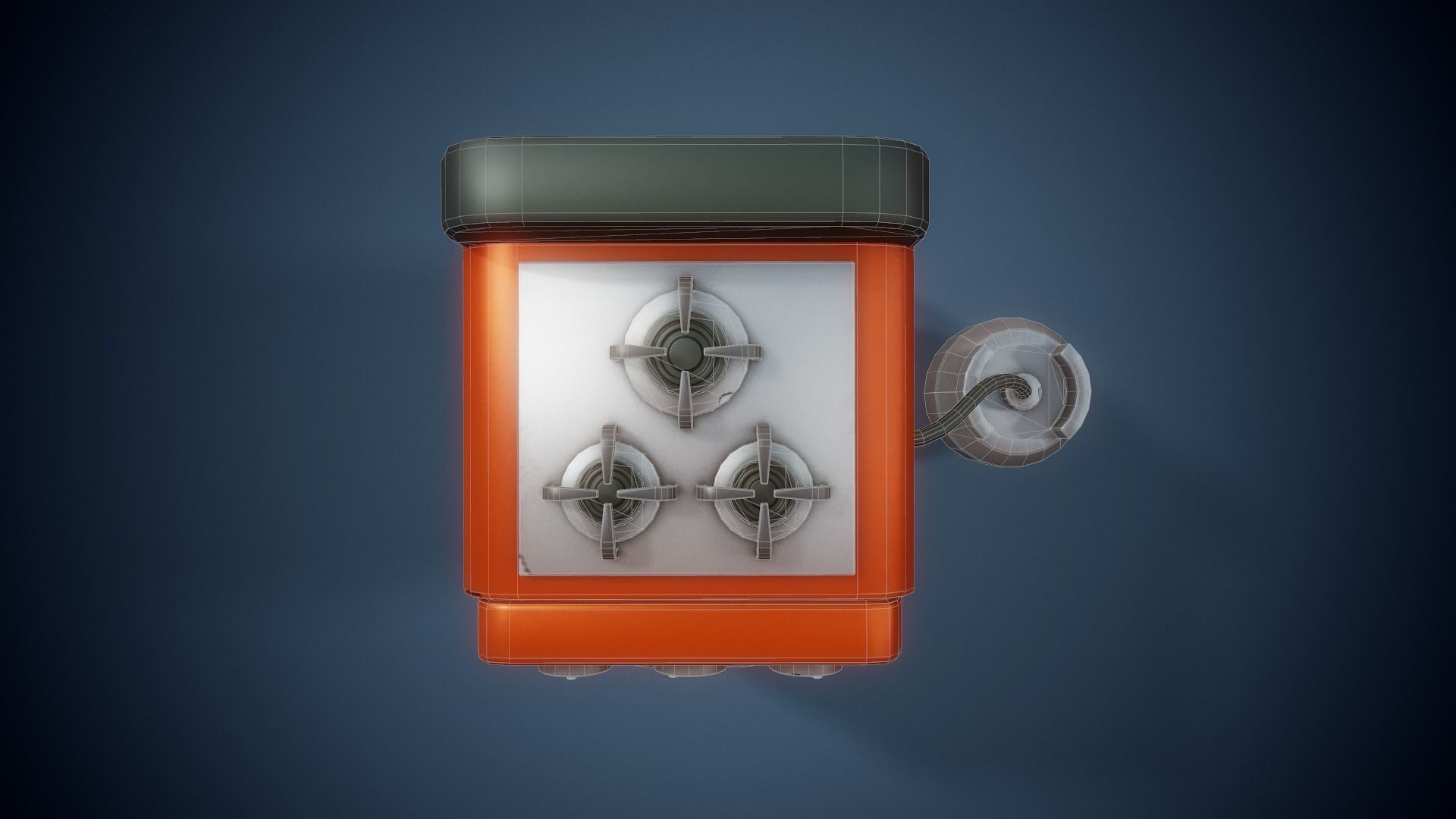 Stylized Oven - Tutorial Included Low-poly 3D model_11