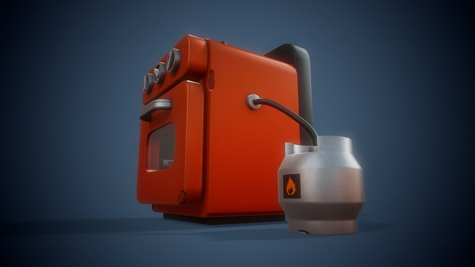 Stylized Oven - Tutorial Included Low-poly 3D model_12