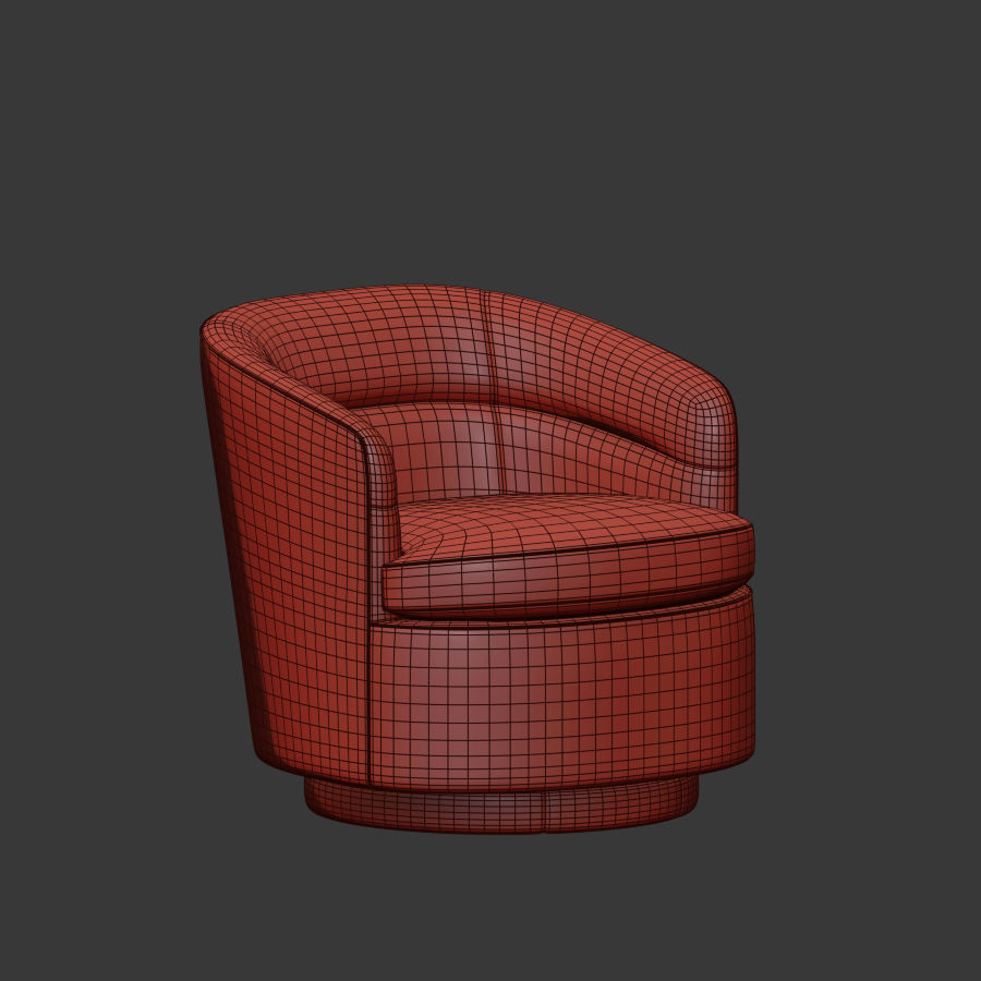 Viv Swivel Chair Westelm 3D model_4