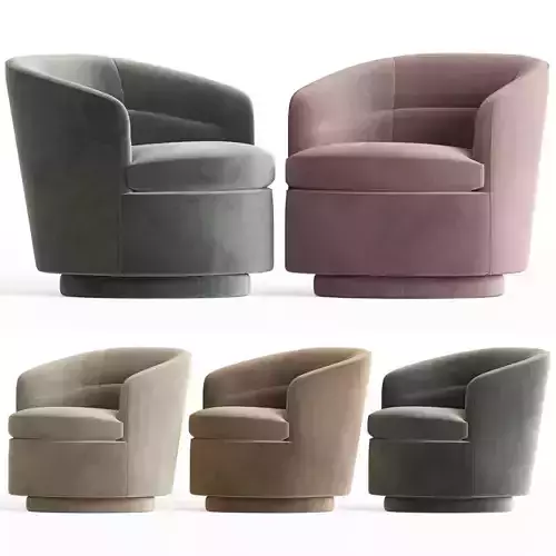 Viv Swivel Chair Westelm 3D model