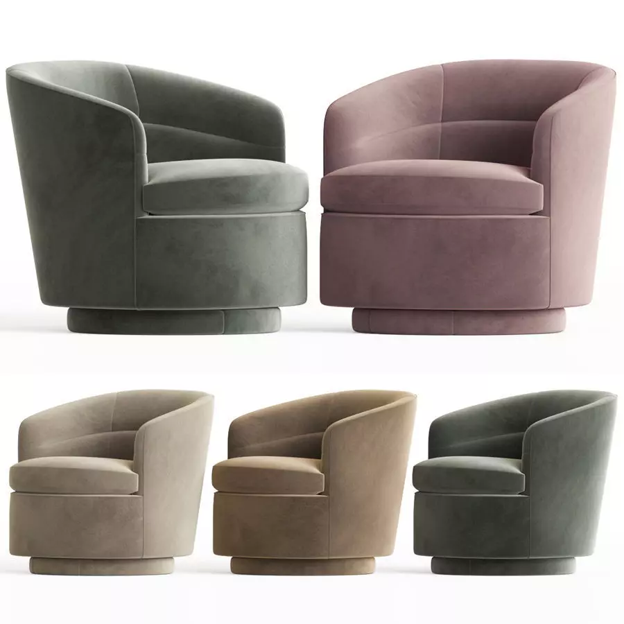 Viv Swivel Chair Westelm 3D model_0