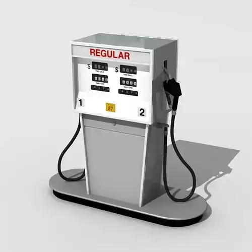 Vintage Gas Pump 70s 80s 3D model