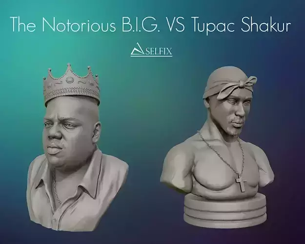 Tupac Shakur and The Notorious BIG sculptures 3D Model Collection