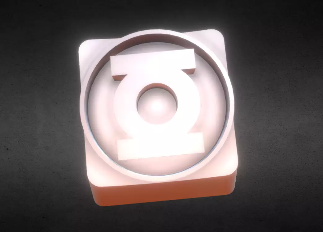 Green Lantern logo Keycap 3D print model